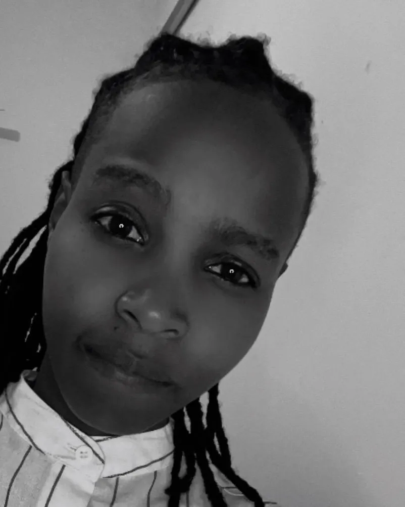 Black-and-white photo of Maureen Muturi